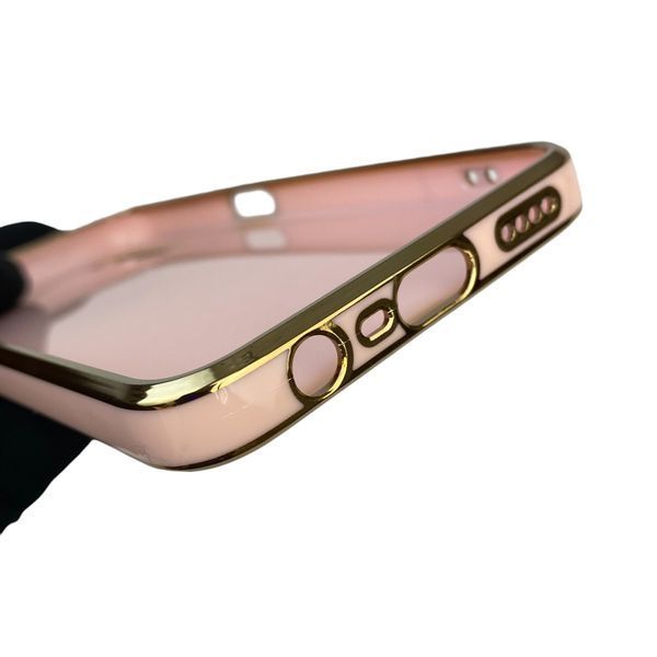 Чохол для Realme 6s із захистом камери із золотою окантовкою на реалмі 6с пудровий gs1 0020150 фото