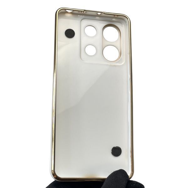 Чехол для телефона Xiaomi POCO X6 женский с ремешком и украшениями и золотой окантовкой на сяоми поко х6 белый gs1 0016368 фото