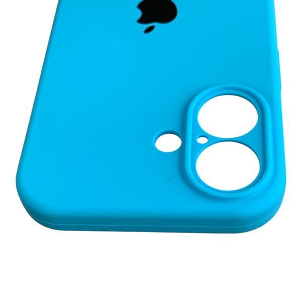 Чехол Silicone Case для Apple iPhone 17 голубой Light Blue (soft touch, кольца камеры, микрофибра) 0061882 фото