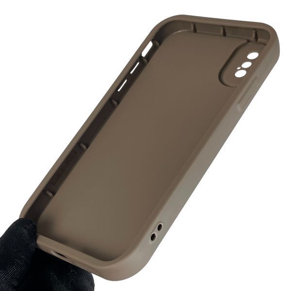 Чехол силиконовый Soft Touch с 3D принтом для Apple iPhone X коричневый (Полная защита камеры) 0044612 фото