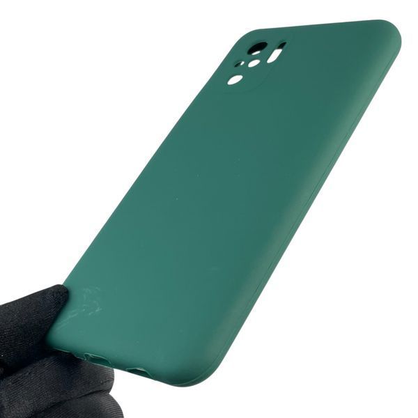 Чехол для Xiaomi Redmi Note 10S силиконовый с микрофиброй нескользящий на сяоми редми нот 10с зеленый 0032654 фото