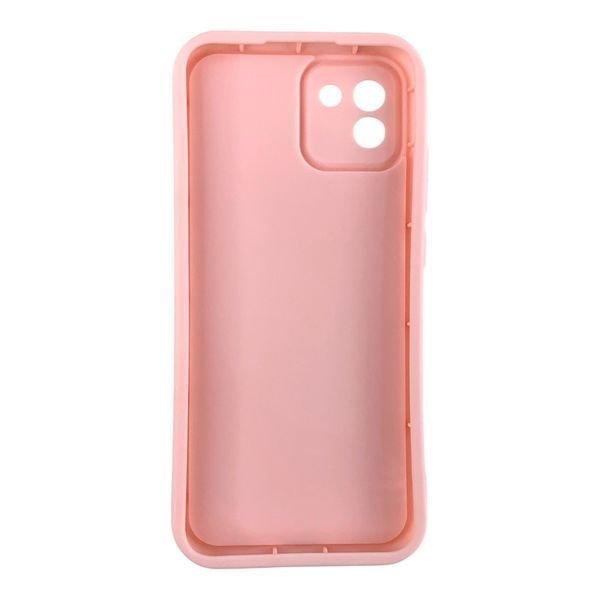 Чехол силиконовый Soft Touch с 3D принтом для Samsung Galaxy A03 розовый (Полная защита камеры) 0057573 фото