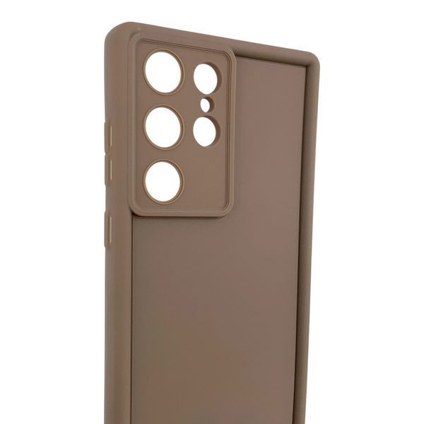 Чехол силиконовый Soft Touch для Samsung Galaxy S23 Ultra коричневый (Полная защита камеры) 0054086 фото