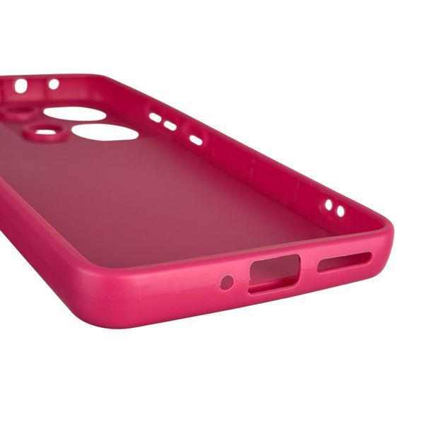 Чохол силіконовий оригінальний Soft Touch з 3D принтом злого кота для Xiaomi Poco M6 Pro 4G малиновий (Повний захист камери) 0046836 фото