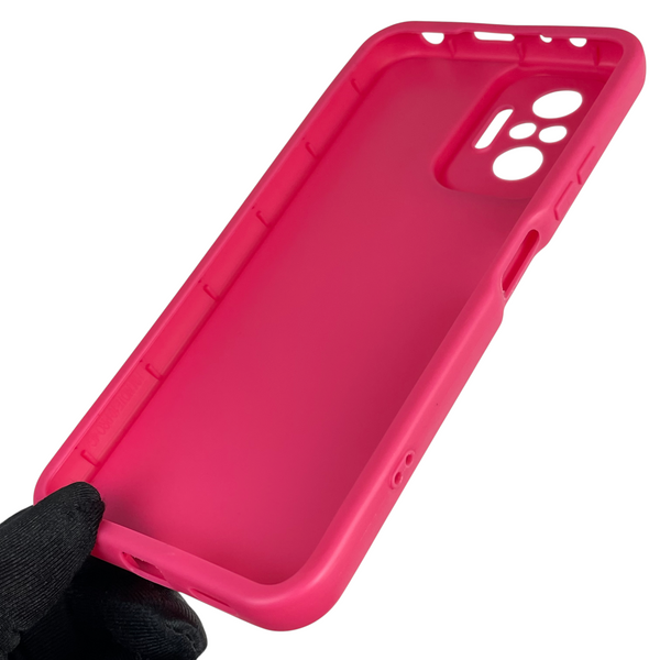 Чехол силиконовый Soft Touch с 3D принтом женским для Xiaomi Redmi Note 10 Pro малиновый (Полная защита камеры) 0043043 фото