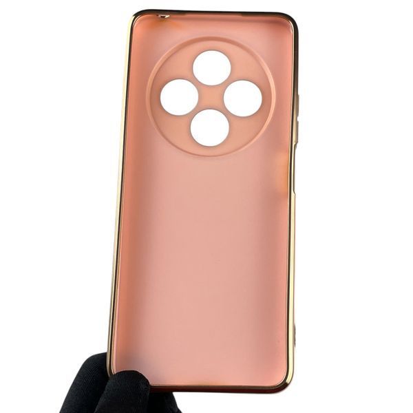 Чохол для Xiaomi Redmi A4 5G жіночий із золотою окантовкою із захистом камери на сяомі редмі а4 5г рожевий 0013898 фото