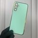 Чохол для Samsung Galaxy M14 5G SM-M146 глянсовий із золотою окантовкою із захистом камери на самсунг м14 бірюзовий 0000118 фото 1