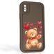 Чохол силіконовий Soft Touch з 3D принтом милий ведмедик для Apple iPhone XS коричневий (Повний захист камери) 0045041 фото 1