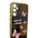 Чохол для Samsung Galaxy A34 5G (SM-A346E) з принтом золоті метелики глянцевий із захистом камери із золотою окантовкою 0059465 фото 3