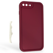 Чехол силиконовый Soft Touch для Apple iPhone 7 Plus бордовый (Полная защита камеры)