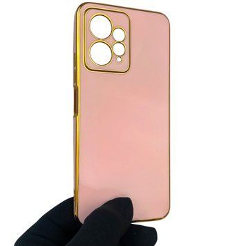 Чехол для Xiaomi Redmi Note 12 4G с защитой камеры с золотой окантовкой на сяоми редми нот 12 пудровый gs1 0019983 фото