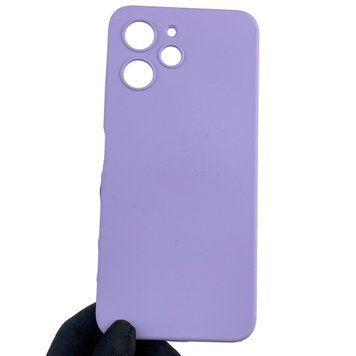 Чехол для Xiaomi Redmi 12 4G силиконовый с микрофиброй нескользящий на сяоми редми 12 4г сиреневый 0032579 фото