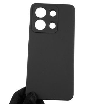 Чохол для Xiaomi Redmi Note 13 4G силіконовий з мікрофіброю нековзний на сяомі редмі нот 13 4г чорний 0032732 фото