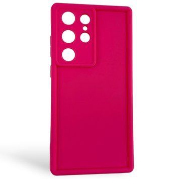 Чехол силиконовый Soft Touch для Samsung Galaxy S23 Ultra малиновый (Полная защита камеры) 0054087 фото