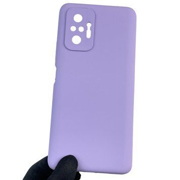 Чехол для Xiaomi Redmi Note 10 Pro 4G силиконовый с микрофиброй на сяоми редми нот 10 про 4г сиреневый 0032639 фото