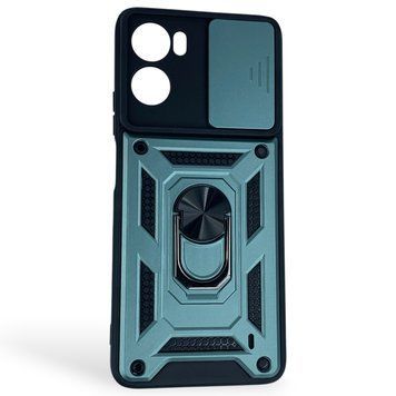 Чехол противоударный для Xiaomi Redmi Note 15 5G с магнитной пластиной со шторкой на камере красный 0051714 фото
