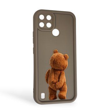 Чохол силіконовий Soft Touch з 3D принтом кумедний тед ведмідик для Realme C21Y коричневий (Повний захист камери) 0049167 фото