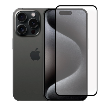 Защитное стекло для телефона Apple iPhone 15 Pro противоударное полноэкранное на айфон 15 про черное 0038121 фото
