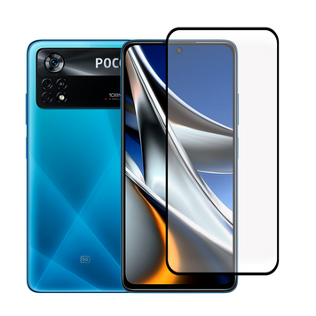 Защитное стекло для телефона Xiaomi Poco X4 Pro 5G противоударное полноэкранное на сяоми поко х4 про 5г черное 0038411 фото