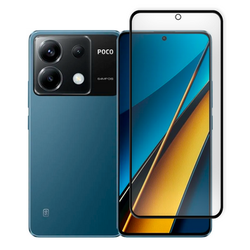 Защитное стекло для телефона Xiaomi POCO X6 противоударное полноэкранное на сяоми поко х6 черное 0038923 фото
