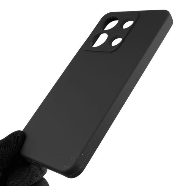 Чохол для Xiaomi Redmi Note 13 4G силіконовий з мікрофіброю нековзний на сяомі редмі нот 13 4г чорний 0032732 фото