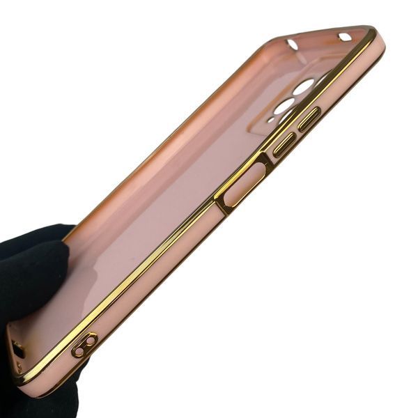 Чехол для Xiaomi Redmi Note 12 4G с защитой камеры с золотой окантовкой на сяоми редми нот 12 пудровый gs1 0019983 фото