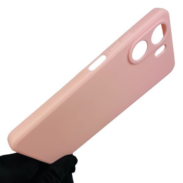 Чохол для Xiaomi POCO C65 з квадратними гранями із захистом камери на сяомі поко с65 персиковий 0001932 фото