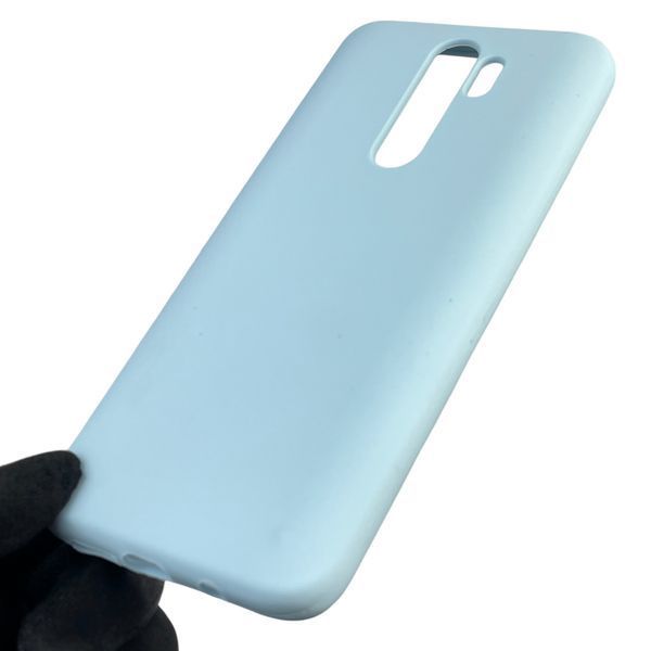 Чохол для Xiaomi Redmi Note 8 Pro силіконовий з мікрофіброю нековзний на сяомі редмі нот 8 про блакитний 0032783 фото
