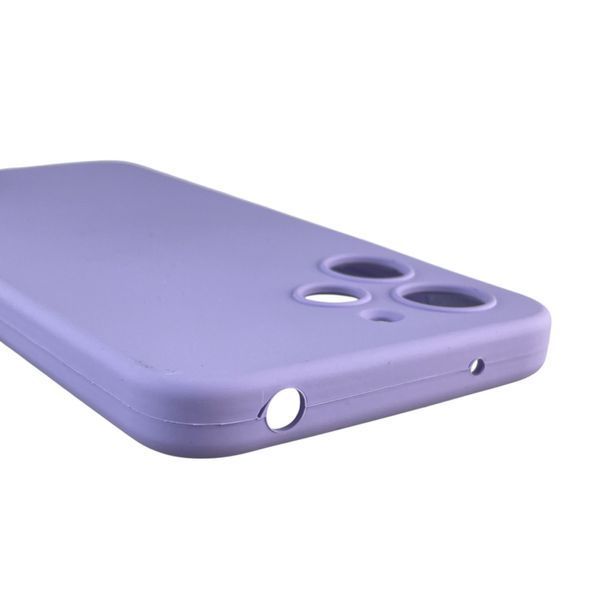 Чехол для Xiaomi Redmi 12 4G силиконовый с микрофиброй нескользящий на сяоми редми 12 4г сиреневый 0032579 фото