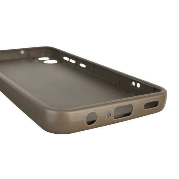 Чехол силиконовый оригинальный Soft Touch с 3D принтом злой котик для Samsung Galaxy A05 (SM-A055) коричневый (Полная защита камеры) 0046335 фото