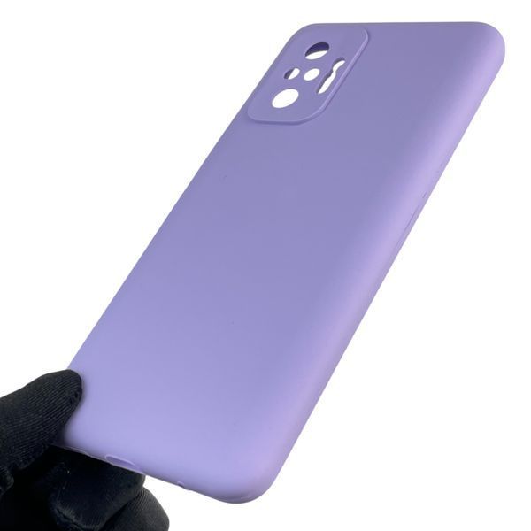 Чохол для Xiaomi Redmi Note 10 Pro 4G силіконовий з мікрофіброю нековзний на сяомі редмі нот 10 про 4г бузковий 0032639 фото