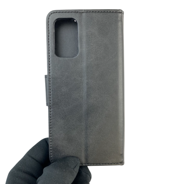 Чехол-книжка для телефона Xiaomi Poco M3 кожанная с магнитной застежкой на сяоми поко м3 черна 0025367 фото