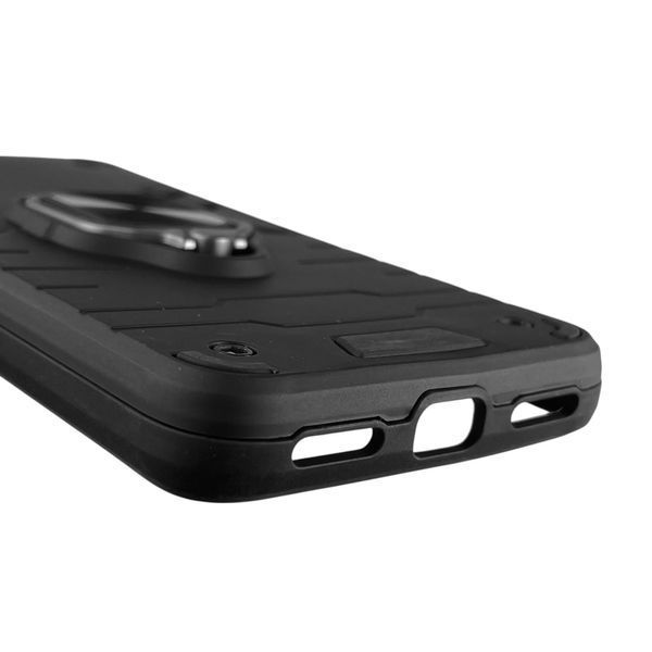 Чехол для телефона Xiaomi Redmi 7A бронированный с магнитным кольцом-держателем на сяоми редми 7а чёрный 0025811 фото