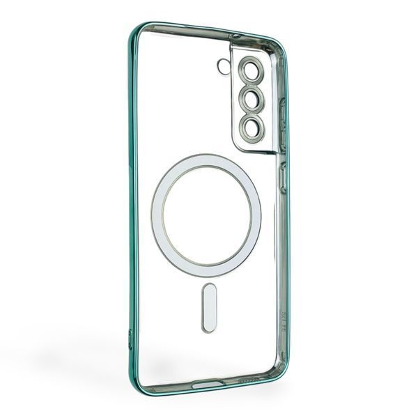 Чехол для Samsung Galaxy S21 FE (SM-G990B) с линзами на камере с MagSafe на самсунг с21 фе салатовый 0034490 фото