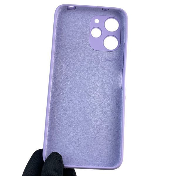 Чехол для Xiaomi Redmi 12 4G силиконовый с микрофиброй нескользящий на сяоми редми 12 4г сиреневый 0032579 фото