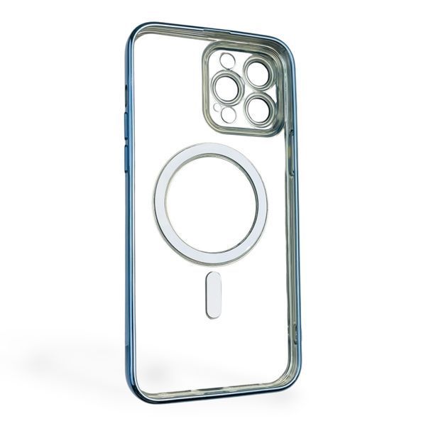 Чехол для Apple iPhone 13 Pro Max с линзами на камере с MagSafe на айфон 13 про макс голубой 0034381 фото