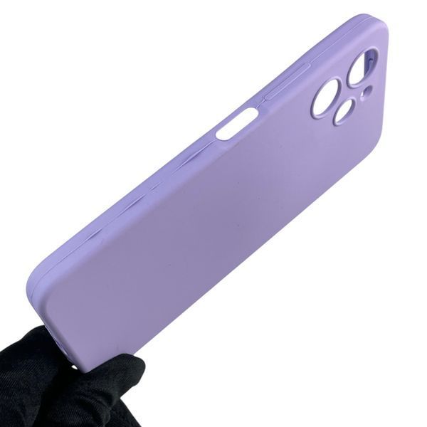 Чехол для Xiaomi Redmi 12 4G силиконовый с микрофиброй нескользящий на сяоми редми 12 4г сиреневый 0032579 фото