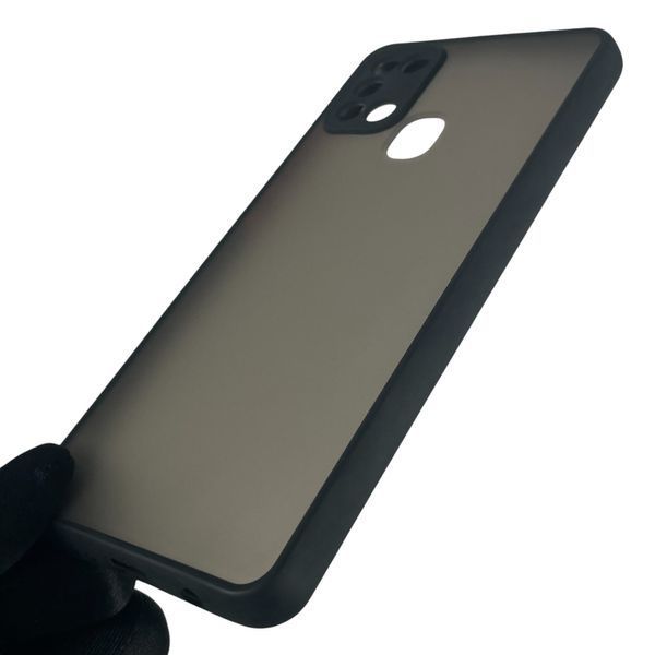 Чохол для Samsung Galaxy A21s (SM-A217F) матовий з високими бортами з захистом камери на самсунг а21с чорний 0012119 фото