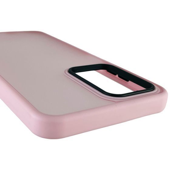 Чохол для OPPO A17k протиударний матовий напівпрозорий з високими бортами на оппо а17к рожевий 0000219 фото