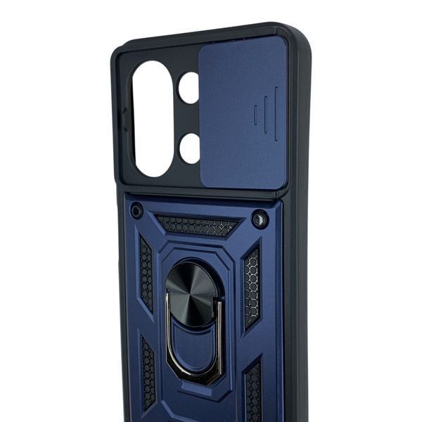 Чехол противоударный для Xiaomi Redmi 15C EU с магнитной пластиной со шторкой на камере синий 0050868 фото