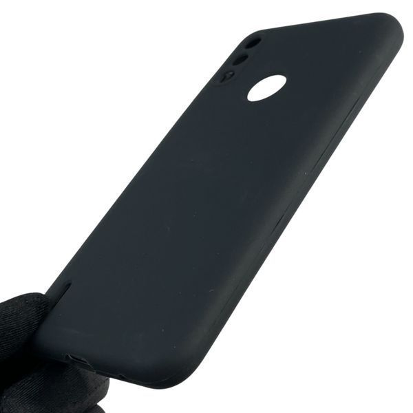 Чехол для Motorola Moto E7 Power силиконовый с микрофиброй нескользящий на моторола е7 павер черный 0031709 фото