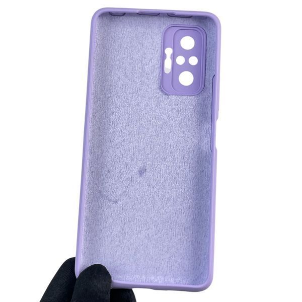 Чохол для Xiaomi Redmi Note 10 Pro 4G силіконовий з мікрофіброю нековзний на сяомі редмі нот 10 про 4г бузковий 0032639 фото