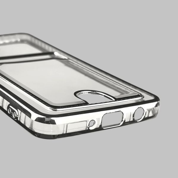 Чехол для Samsung Galaxy A51 (SM-A515F) с серебряной окантовкой с карманом для карт на самсунг а51 серебряный 0013092 фото