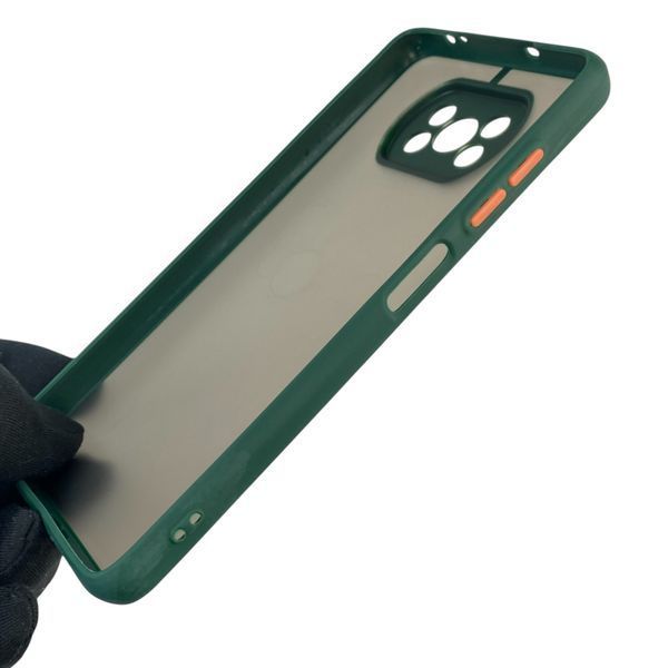 Чохол для телефона Xiaomi Poco X3 Pro з високими бортами із захистом камери на сяомі поко х3 про темно-зелений 0026185 фото