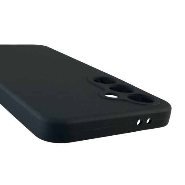 Чехол для Samsung Galaxy S24 FE (SM-S721B) силиконовый с микрофиброй нескользящий на самсунг с24 фе черный 0032197 фото