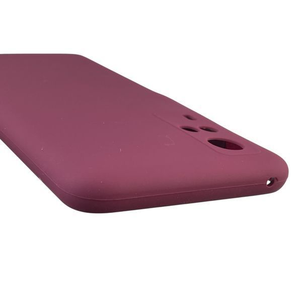 Чехол для Vivo Y31 силиконовый с микрофиброй нескользящий на виво у31 бордовый 0032365 фото