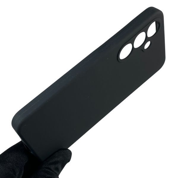 Чехол для Samsung Galaxy S24 FE (SM-S721B) силиконовый с микрофиброй нескользящий на самсунг с24 фе черный 0032197 фото