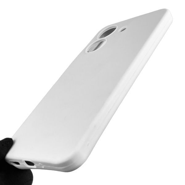 Чехол для Xiaomi POCO C65 силиконовый с микрофиброй нескользящий на сяоми поко с65 белый 0032466 фото