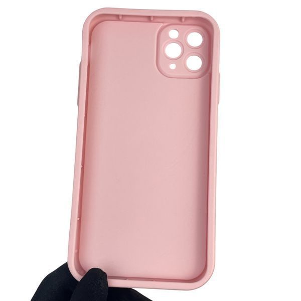 Чехол силиконовый оригинальный Soft Touch с 3D принтом злой котик для Apple iPhone 11 Pro Max розовый (Полная защита камеры) 0046184 фото
