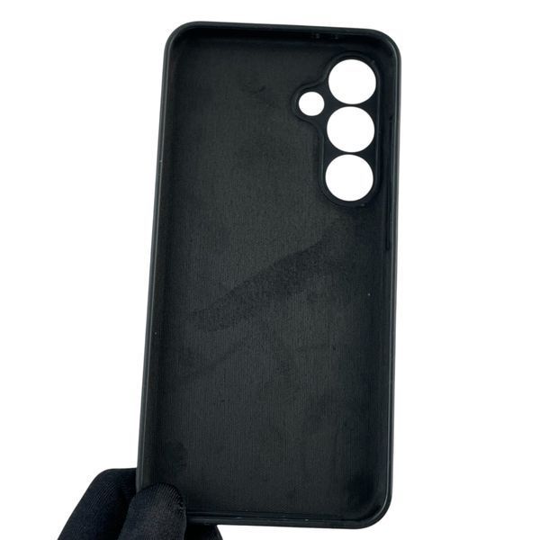 Чехол для Samsung Galaxy S24 FE (SM-S721B) силиконовый с микрофиброй нескользящий на самсунг с24 фе черный 0032197 фото